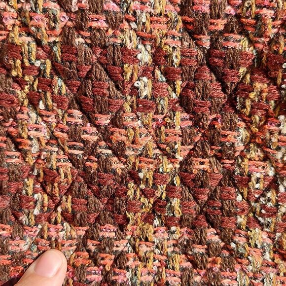 Vera Bradley Tweed Sample Tote Bag – Brown Multicolor, Velvet Handles - Picture 3 of 9